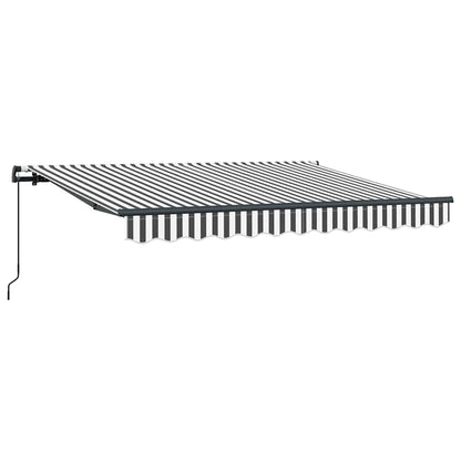 Einziehbare Markise Anthrazit, Weiß 350 x 200 cm