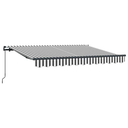 Einziehbare Markise Anthrazit, Weiß 350 x 200 cm
