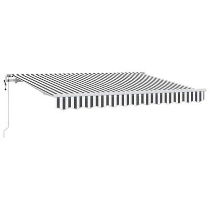 Einziehbare Markise Anthrazit, Weiß 350 x 200 cm