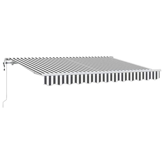 Einziehbare Markise Anthrazit, Weiß 350 x 200 cm
