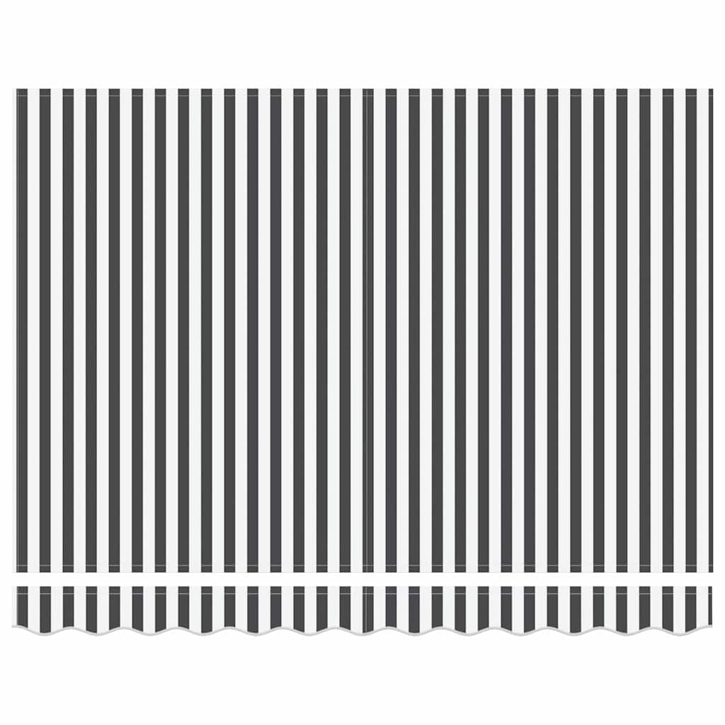 Einziehbare Markise Anthrazit, Weiß 350 x 200 cm