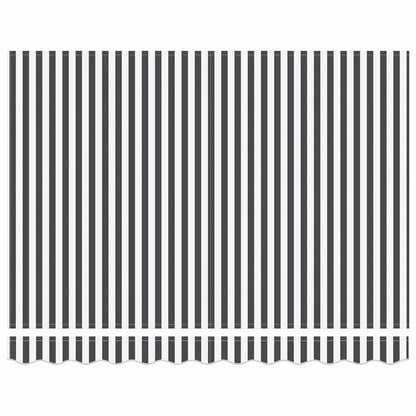 Einziehbare Markise Anthrazit, Weiß 350 x 200 cm