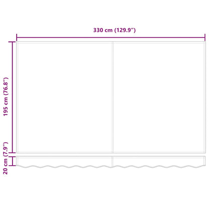 Einziehbare Markise Anthrazit, Weiß 350 x 200 cm