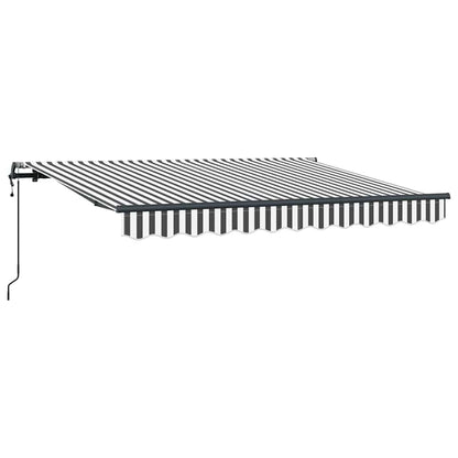 Einziehbare Markise Anthrazit, Weiß 350 x 200 cm
