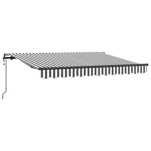 Einziehbare Markise Anthrazit, Weiß 350 x 200 cm