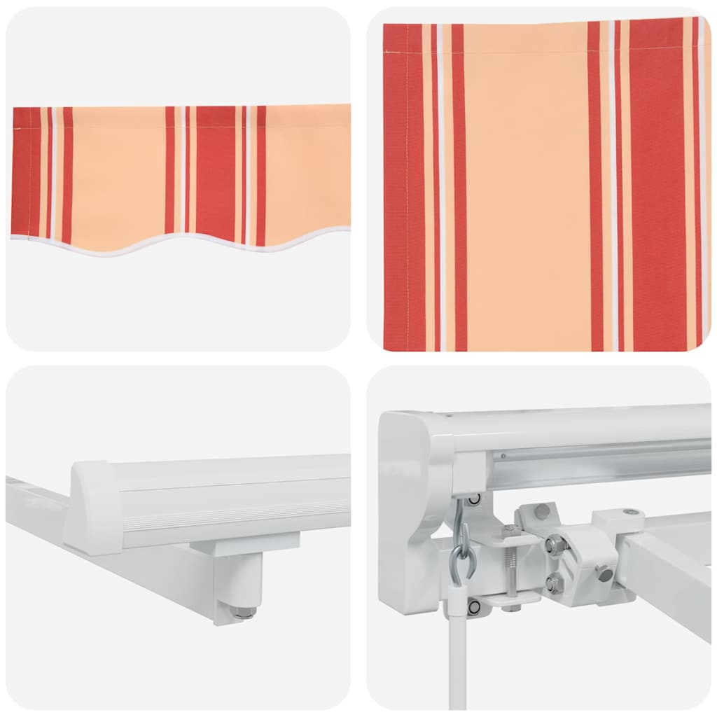 Einziehbare Markise Bunt gestreift 350x200 cm Stoff