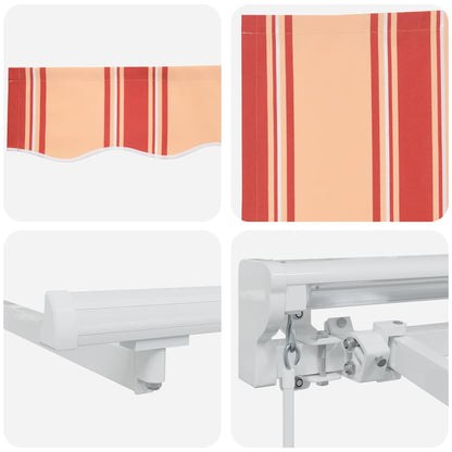 Einziehbare Markise Bunt gestreift 350x200 cm Stoff
