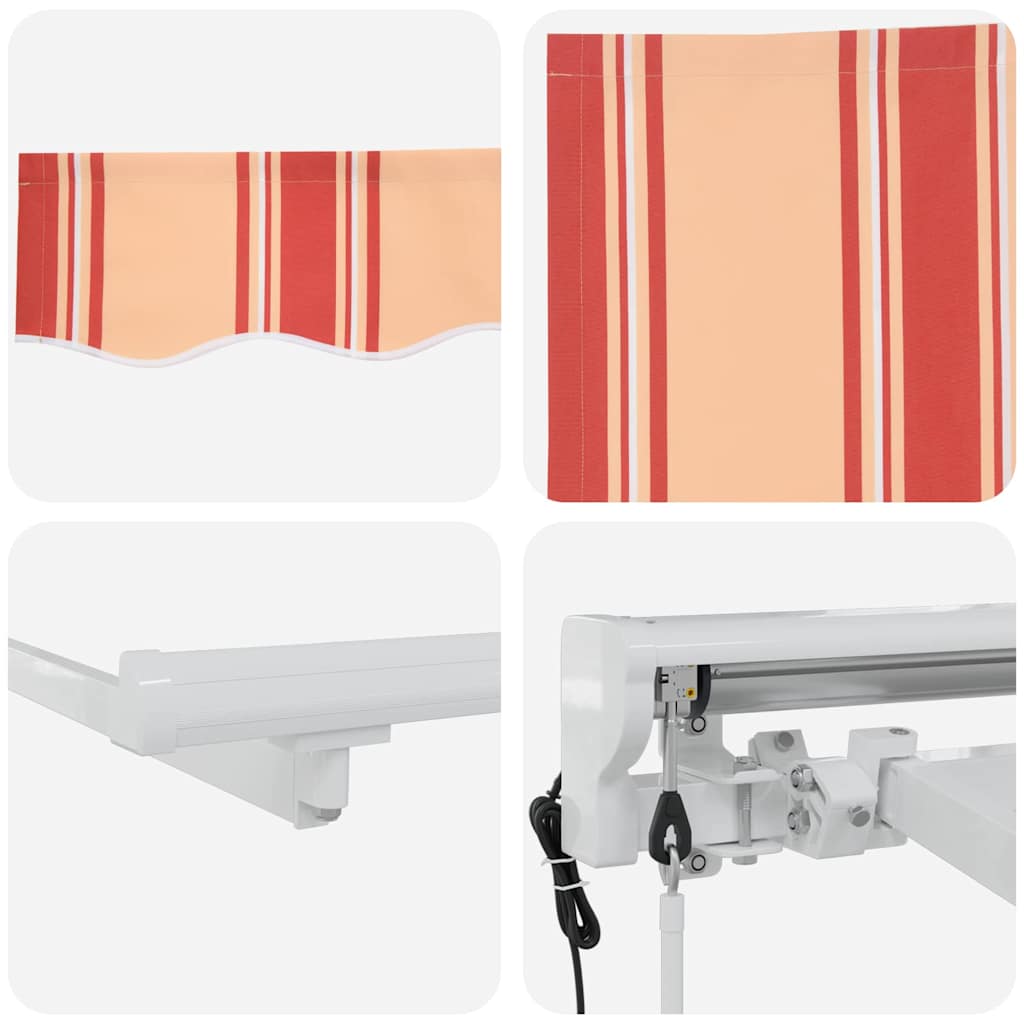 Einziehbare Markise Bunt gestreift 350x200 cm Stoff