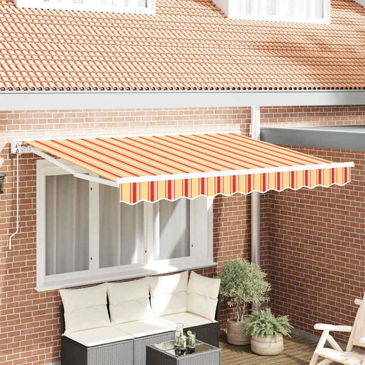 Einziehbare Markise Bunt gestreift 350x200 cm Stoff