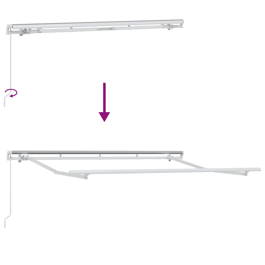 Einziehbare Markise Mehrfarbig 350 x 200 cm