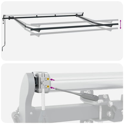 Einziehbare Markise Mehrfarbig 350 x 200 cm