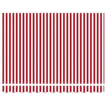 Einziehbare Markise Rot, Weiß 350 x 200 cm Polyester, Aluminium