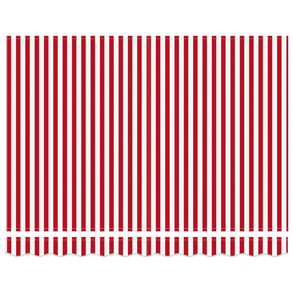 Einziehbare Markise Rot, Weiß 350 x 200 cm Polyester, Aluminium
