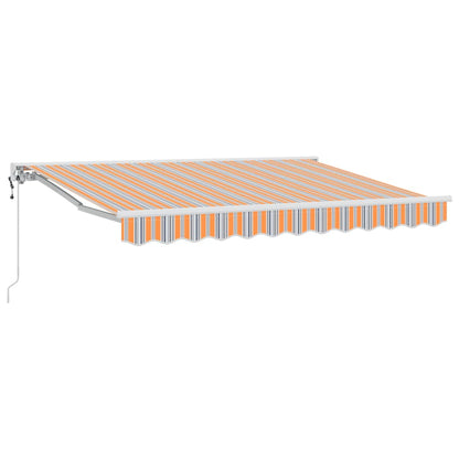Einziehbare Markise Bunt gestreift 350x200 cm Stoff