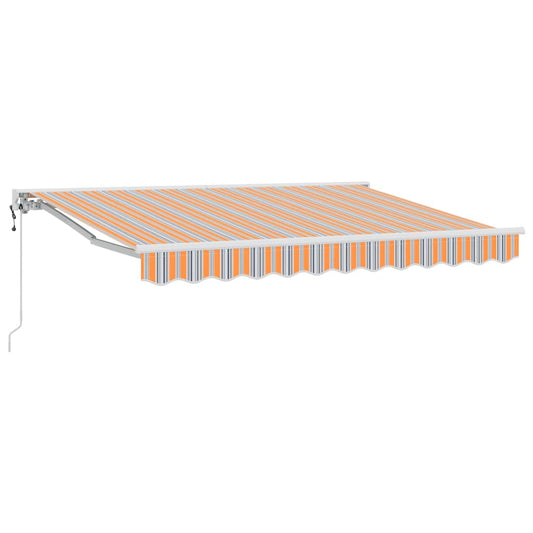 Einziehbare Markise Bunt gestreift 350x200 cm Stoff