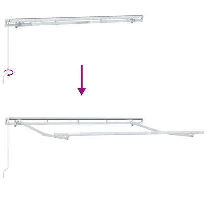 Einziehbare Markise Mehrfarbig 350 x 200 cm