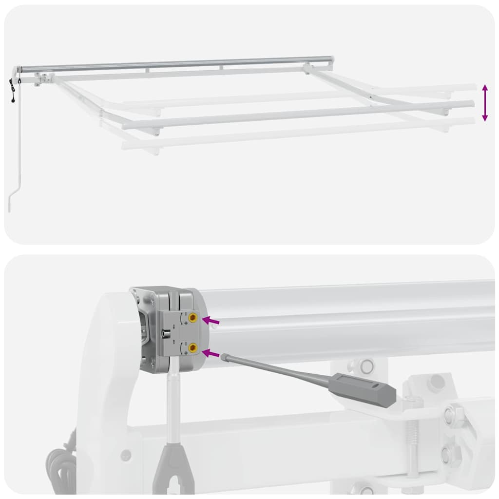 Einziehbare Markise Mehrfarbig 350 x 200 cm