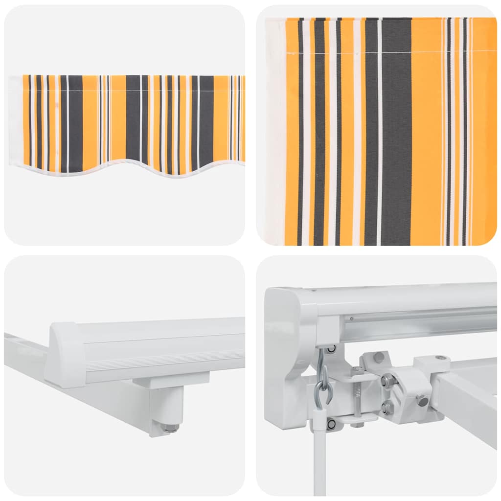 Einziehbare Markise Bunt gestreift 350x200 cm Stoff