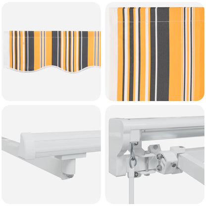 Einziehbare Markise Bunt gestreift 350x200 cm Stoff