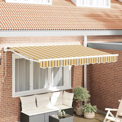 Einziehbare Markise Bunt gestreift 350x200 cm Stoff