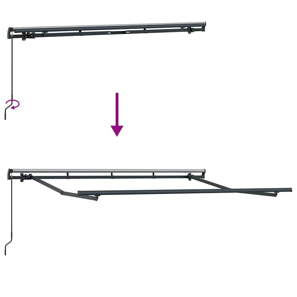 Einziehbare Markise Mehrfarbig 350 x 200 cm
