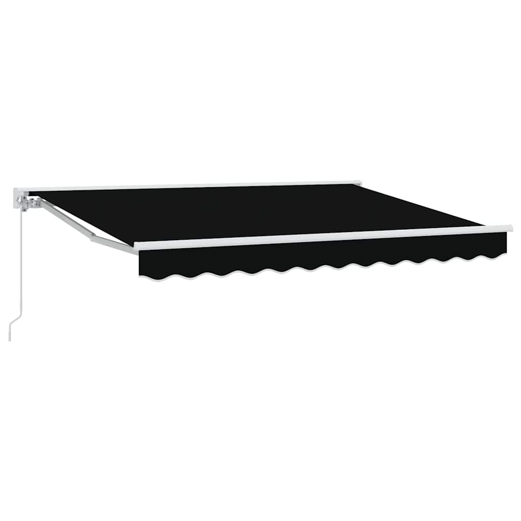 Einziehbare Markise Schwarz 350x200 cm Stoff