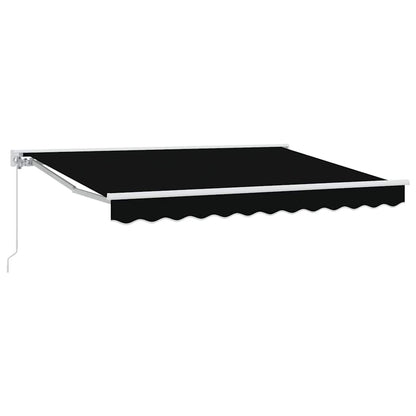 Einziehbare Markise Schwarz 350x200 cm Stoff