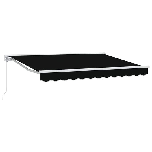 Einziehbare Markise Schwarz 350x200 cm Stoff