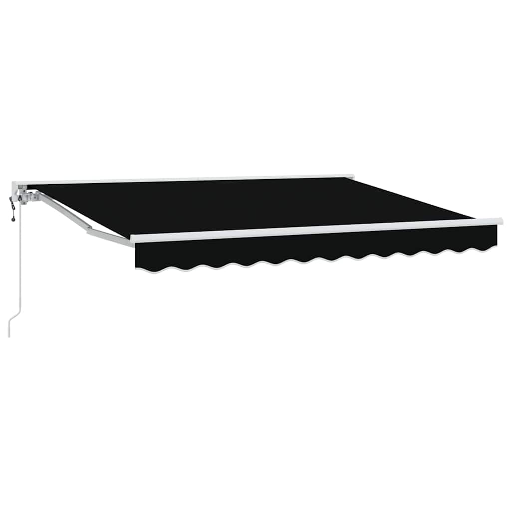 Einziehbare Markise Schwarz 350x200 cm Stoff