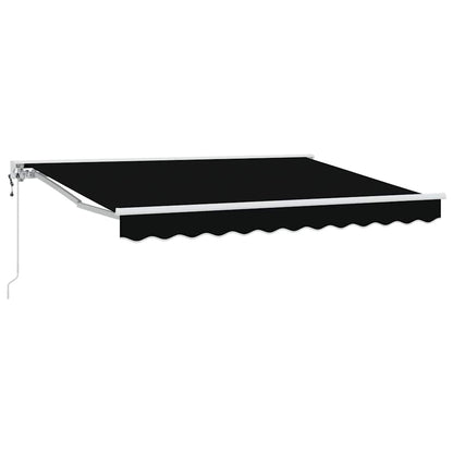 Einziehbare Markise Schwarz 350x200 cm Stoff