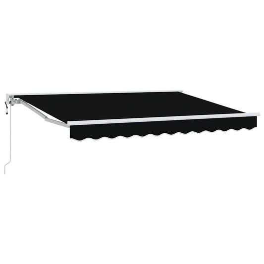 Einziehbare Markise Schwarz 350x200 cm Stoff