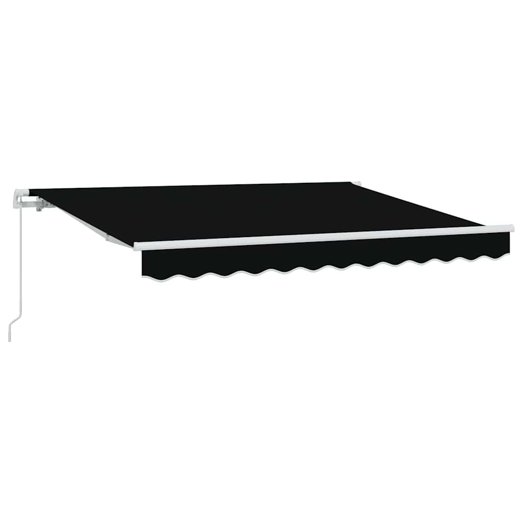 Einziehbare Markise Schwarz 350 x 200 cm Polyester, Aluminium