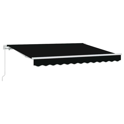 Einziehbare Markise Schwarz 350 x 200 cm Polyester, Aluminium