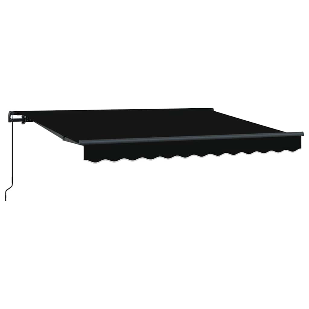 Einziehbare Markise Schwarz 350 x 200 cm Polyester, Aluminium