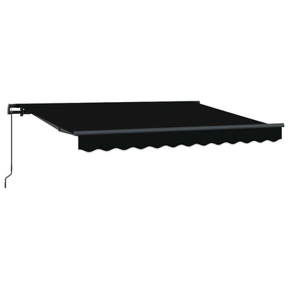 Einziehbare Markise Schwarz 350 x 200 cm Polyester, Aluminium