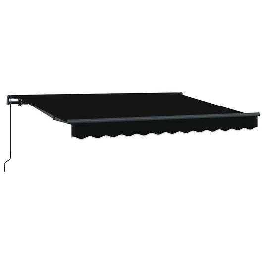 Einziehbare Markise Schwarz 350 x 200 cm Polyester, Aluminium
