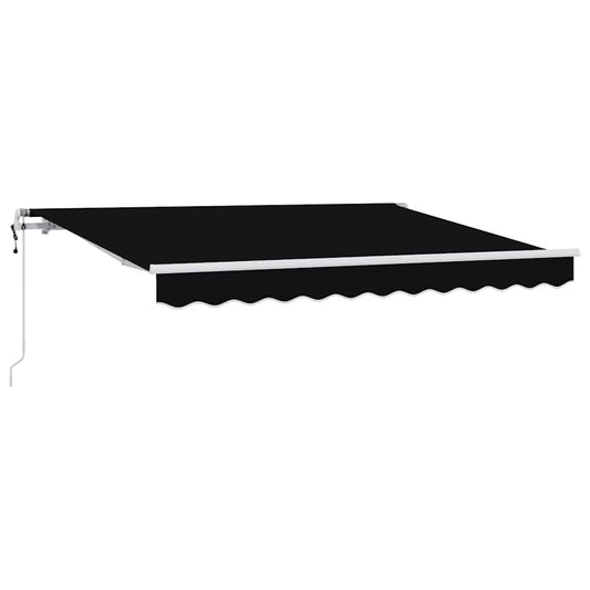 Einziehbare Markise Schwarz 350 x 200 cm Polyester, Aluminium