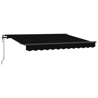 Einziehbare Markise Schwarz 350 x 200 cm Polyester, Aluminium