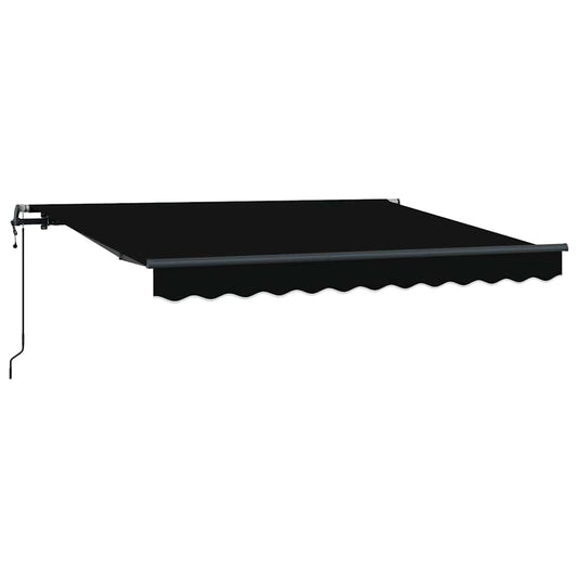 Einziehbare Markise Schwarz 350 x 200 cm Polyester, Aluminium