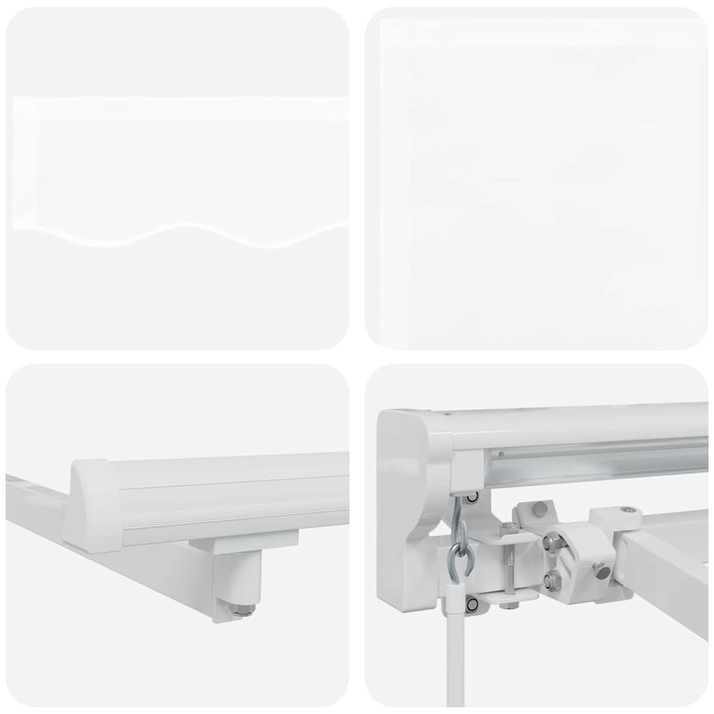 Einziehbare Markise Weiß 350x200 cm Stoff
