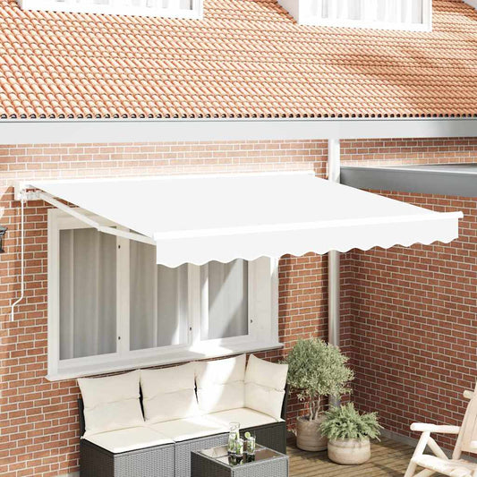 Einziehbare Markise Weiß 350x200 cm Stoff