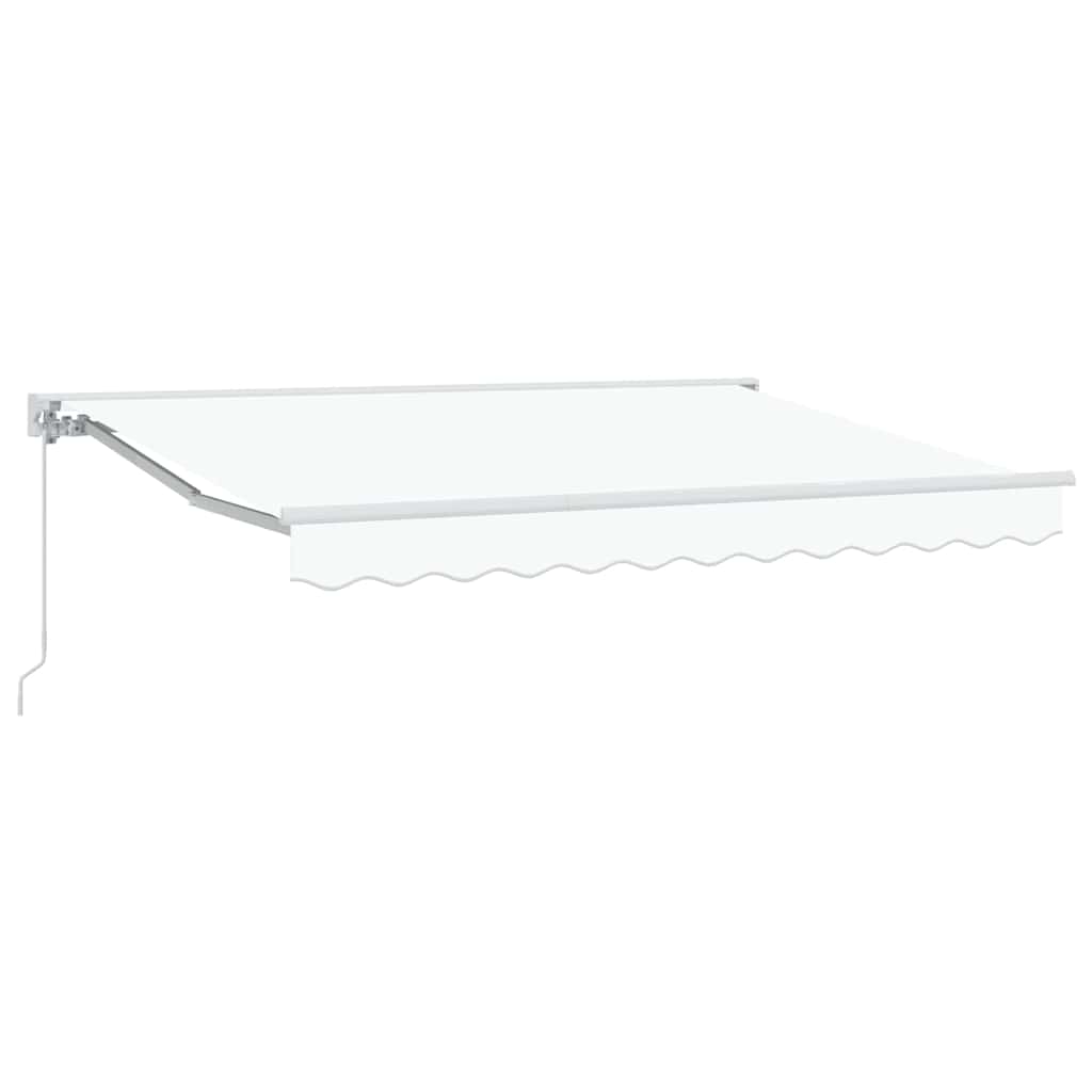 Einziehbare Markise Weiß 350x200 cm Stoff
