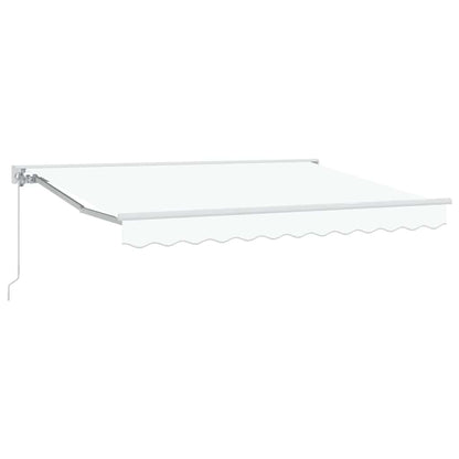 Einziehbare Markise Weiß 350x200 cm Stoff