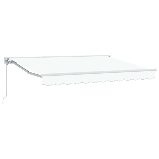 Einziehbare Markise Weiß 350x200 cm Stoff