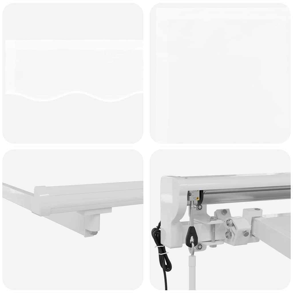 Einziehbare Markise Weiß 350x200 cm Stoff