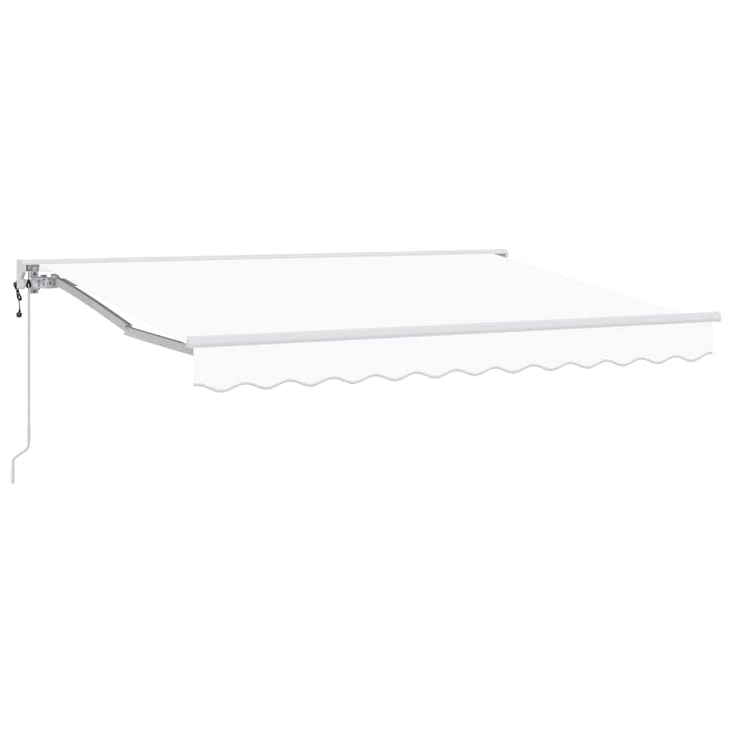 Einziehbare Markise Weiß 350x200 cm Stoff
