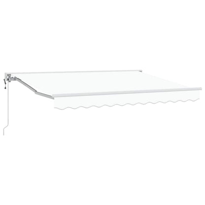 Einziehbare Markise Weiß 350x200 cm Stoff