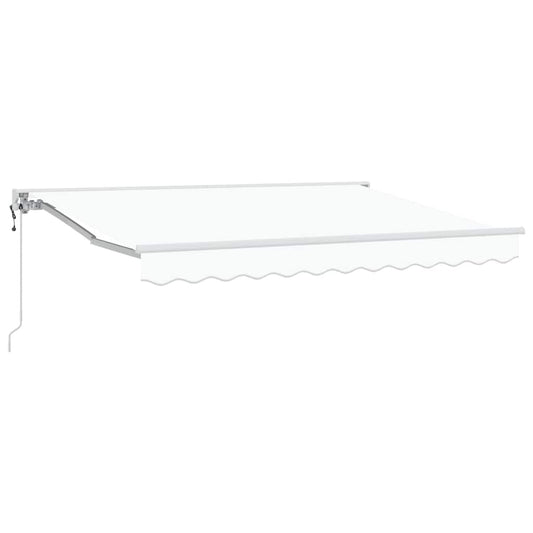 Einziehbare Markise Weiß 350x200 cm Stoff