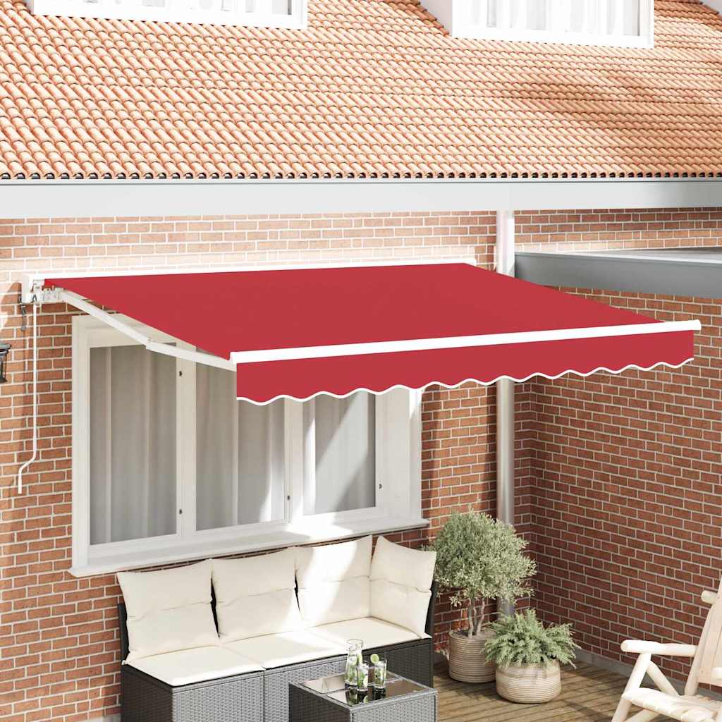 Einziehbare Markise Rot 350x200 cm Stoff