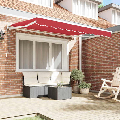 Einziehbare Markise Rot 350x200 cm Stoff